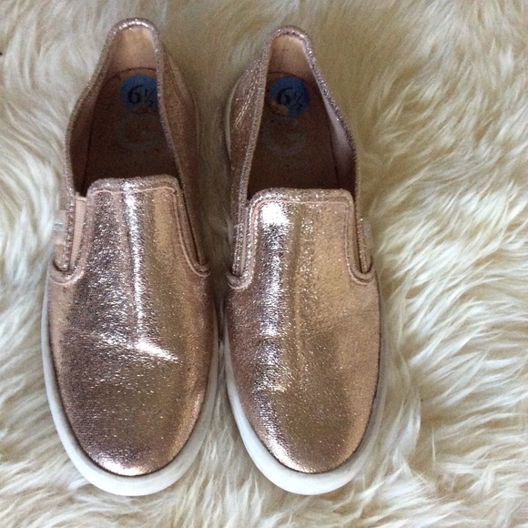 G by Guess Glitter Gold Slip on Sneaker 6.5 - Picture 3 of 5